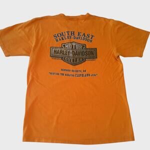 Harley Davidson T-Shirt Large Gold SouthEast Bedford Hts OH